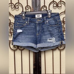 Paige jimmy jimmy short cuffed blue jean shorts